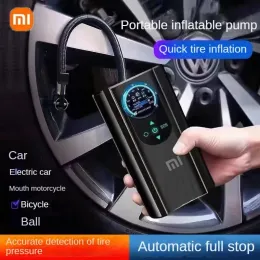 Steuerung XIAOMI Inflatorpumpe 12V Tragbarer Auto-Luftkompressor für Motorräder Fahrrad Boot Reifenfüller Digitale automatische aufblasbare Luftpumpe