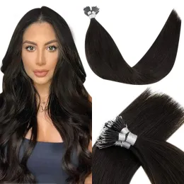 Przedłużenia Vesunny nano Hair Extensions Prebonded Nano Remy Hair Extensions Prosto brazylijskie nano przedłużenia ludzkie włosy dla kobiet 1G/s