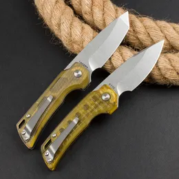 New H3881 High Quality Flipper Folding Knife 14C28N Stone Wash Blade PEI with Steel Sheet Handle Ball Bearing Flipper Folder Knives Outdoor EDC Tools