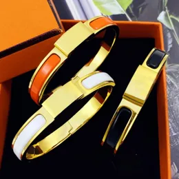 Bracciale clic bracciale rigido designer di gioielli per donna uomo acciaio inossidabile di alta qualità uomo 19 colori fibbia in oro 17 dimensioni per uomo e donna moda gioielli uomo bracciali