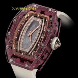 自動機械時計RM腕時計RM07-02レディースシリーズRM0702オリジナルダイヤモンドレディースピンクブルークリスタルケース