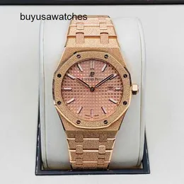 Relógio de pulso AP de luxo popular Royal Oak Series Watch Womens Watch 33mm de diâmetro Quartz Movement Precision Steel Platinum Rose Gold Casual Mens Famous Watch