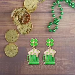 Dangle Earrings 1 Pair ST. Patrick's Day Women Costume Elegant Rhinestones