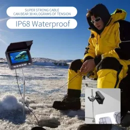 WF05C 20M 8500mAh Batteri Underwater Fish Finder Videokamera för fiske 4.3 "Monitor 8 Infraröd IR LED Fishfinder