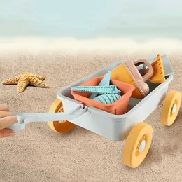 Sand Play Water Fun Push Car Sand Toy Beach Kids Toy Funny Outdoor Sand Plaything Sliding Trolley Toy 240321