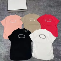 Tank Top Designer Logo Womens T Shirts Crop Y2K Tops Letter Print Tshirt O Neck Short Sleeve Tees Sexy Spicy Girl Hollow Out Underlay Top