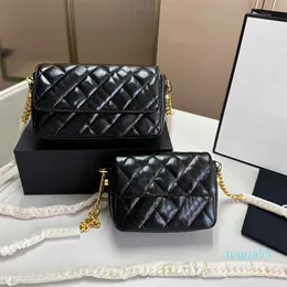 Guldkedjedesigner väskor kvinnor klassisk diamant messenger väska designer handväskor totes en axel crossbody väskor