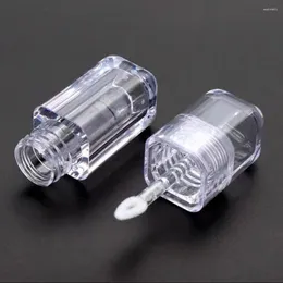 보관 병 20pcs 4ml 빈 명확한 립글로스 튜브 DIY 정사각형 화장품 오염 가슴 모양의 브러시 머리 입술 병 도매
