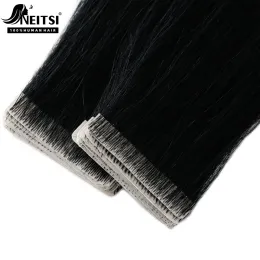 Наращивание волос Neitsi, прямая утка из искусственной кожи, невидимая лента для наращивания волос Remy, натуральные человеческие волосы 16 дюймов, 20 дюймов, 24 дюйма, бесшовная клейкая лента