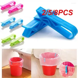 Kitchen Storage 2/5/8PCS Trash Bag Fixed Clip Food Seal Garbage Can Waste Bin Lock Holder Clips Slip-Proof Plastic Sealing