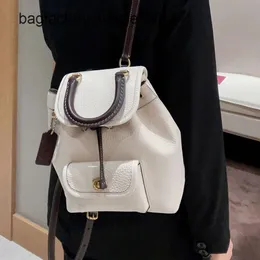 Counter High Quality Luxury Explosive Shoulder Fashion Bag Womens New Riya Backpack Mini Fragrant Blue Flap Drawstring Small Book Bag Bag