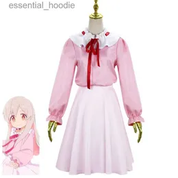 cosplay Costumi anime Sono tua sorella adesso!Cosplay Oyama Mahiro Come Cute Girl Camicia lunga rosa attillata Anime Daily Lolita DressC24321