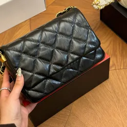 Projektantki Wysokiej jakości torba fortepianowa CF Vintage damskie damię Diamentowe kratę grubą łańcuch bagietki torba crossbody crossbody Bag 23k Cross Crossbody Crossbody Bag