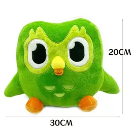 Plush dockor Owl Duo Doll Duolingo Mascot Green Figurine 230823 Awluc