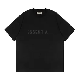 Tasarımcı Tişörtleri Göğüs Mektubu Lamine Baskı Kısa Kollu Yüksek Sokak Gevşek Büyük Boy Günlük T-Shirt 100% Saf Pamuk Üstleri Erkek ve Kadınlar S-4XL