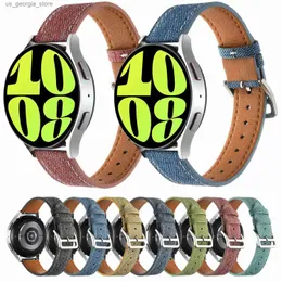 Watch pasmom 20 mm jeansowy pasmo dla Samsung Galaxy 6 5 4 40 mm 44 mm 444 44 mm 4 6 klasyczny 43 mm 47mm 42mm 46 mm Active 2 Amazfit Bip Pasek Y240321