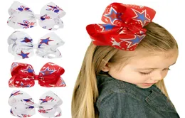 Nastro unicorno 4 luglio Fiocchi per capelli Clip Ragazze Hairbow Bandiera USA Giorno dell'Indipendenza Hairgrip Festival Accessori per capelli per bambini8158806