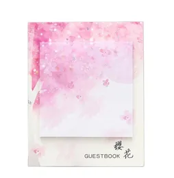 Mohamm 30pcs American Cherry Blossom Kawaii Cute Sticky Notes Memo Pad w japońskim stylu Diary Passerery Flakes Scrapbook Deco F 1475112