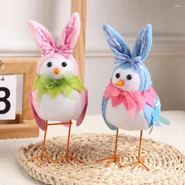 Party Dekoration Ostern Ohr Vogel Ornament Weiche Simulation Spielzeug Kreative Stehende Vögel Dekor Geschenke Für Jungen Mädchen