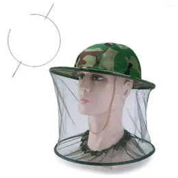 Berretti Cappello di garza mimetico Prevenzione delle zanzare Camo Berretto di protezione verde per il viso Circonferenza della testa gialla 58 cm Apicoltura