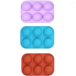 Moldes de cozimento 3 pacotes médio semi esfera molde de silicone para fazer bolo de chocolate geléia cúpula mousse