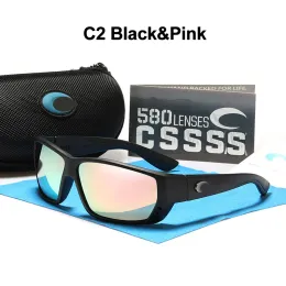 Costa 580p Lins Men Sunglasses Costas Designer Sunglasses для мужчин Женщины TR90 Спортивные рыболовные очки зеркальные голубые красные линзы 991