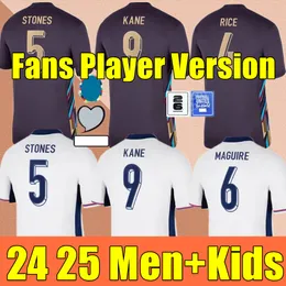 24 25 eNGLanDS soccer jerseys BELLINGHAM National Team 2024 Euro Cup 2025 Football Shirts Home White Away Purple KANE GREALISH FODEN SAKA Kids kit 3XL 4XL PICKford gk