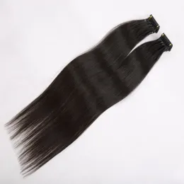 Conectores 5 pçs/lote 4070 cm 6D Natural Preto Virgem Extensão Do Cabelo Humano Sempre Beleza