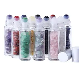 10 ml natürliche Kristallstein ätherisches Öl Flaschen tragbare Edelstein transparent Roller Ball Flasche Parfüm Abfüllung9510433