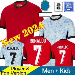 2024 Euro Kupa Portekiz Ronaldo B.Fernandes Futbol Formaları Milli Takımı 23 24 Bruno Fernandes Joao Felix Bernardo Diogo Pepe Futbol Gömlek Kitleri Çorap Tam Setler S-4XL