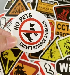 50pcsSet Warning Stickers Danger Banning Signs Reminder Waterproof Decal Sticker to DIY Laptop Motorcycle Luggage Snowboard Car9233274