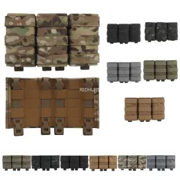 أكياس Molle Combat Bag Vest Mag Pack Pack Fast Clip Clip Ammunition Carrier Ammo Holder Tactical Mag 7.62 Triple Magazine Pouch
