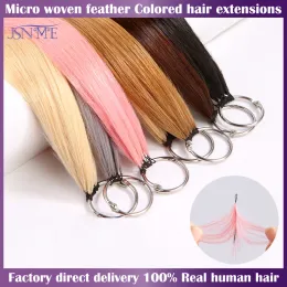 Extensions JSNME Color Echthaarverlängerungen Microloop New Hair Comfort Unsichtbare Farbe 100 % Echthaarverlängerungen Blau Lila 613 Farbe