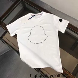 Versão correta do designer Meng Jia de Hong Kong Aberdeen Art Camiseta masculina de algodão puro de manga curta para homens Marca de moda de verão Roupas masculinas soltas para roupas masculinas OCXL