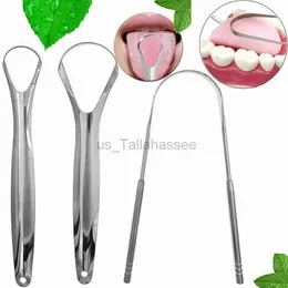 Face Massager Tongue scraper cleaning for adult surgical grade elimination of dyspnea stainless steel metal tongue scraper brush dental scraper tool 240321