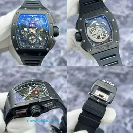 Sıradan kol saati unisex rm bilek saati RM011 AK TI Philips Marsa Limited Siyah Titanyum Malzeme Mens İzle Otomatik Mekanik