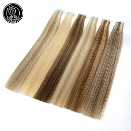 Extensions Tape In Human Hair Extension Real Remy European Human Skin Weft Tape On Straight Hair Extensions 16" 18" 20" 22" 2g/pc 40g/pack