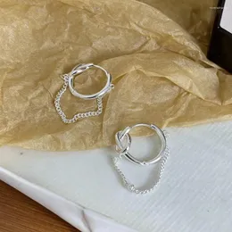Серьги-кольца VIANRLA из стерлингового серебра 925 пробы с цепочкой и покрытием для женщин Huggie