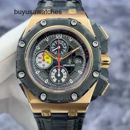 Popular Luxury Wristwatch AP Wrist Watch Royal Oak Offshore Series 26290RO Limited edition 650 Black Plate Red Needle Date Timing Function Automatic Machinery
