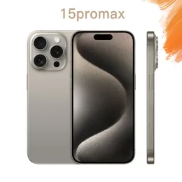 6,7 cala cały ekran HD I15 Pro Max Cell Telefony Smartfon Kamera 1TB Odblokuj Android 12 Prezent na telefon komórkowy Zielony tag Uszczelniony pudełko Pudełko Projektowanie Matowe Gros