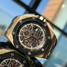 Ünlü kol saati heyecan verici AP bileği saat Royal Oak Ofshore 26401 Otomatik Makine 18k Gül Altın Lüks Erkek Saat