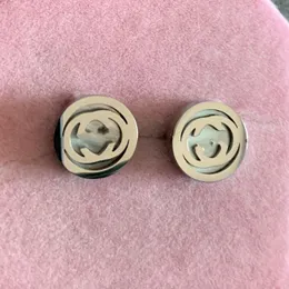 العلامة التجارية الأصلية الأولاد رجال 316L من الفولاذ المقاوم للصدأ صغير G shell stud arring Rose Gold Sier Studs أقراط