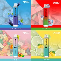 2024新しいイミニクリスタル7000パフ4000 Vaping Dopatable Vape Kit 16MLプレフィルドポッドシーシャバーデバイス1300MAHバッテリー10フレーバー7K