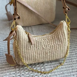 10A High Quality Luxury Mini Designers Woman Straw Bags Nylon shoulder bags Hobos Handbags Chain Purses Designer Wallet Crossbody Womens Shoulder Bags Dhgate Bags