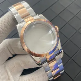 Rose colored 39mm stainless steel oyster shaped constant motion/dog tooth ring shell+sapphire glass compatible NH35/36 machine