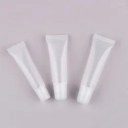 Storage Bottles 8ml 10ml 15ml Empty Clear Transperant Lip Gloss Tube 8g 10g 15g Plastic Hose 100pcs