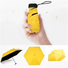 Parasol mini parasol kieszeń kobiet parasol 6 składany kolory rączka tralight deszcz słońce anty UV Clephan Juchiva Drop dostawa do domu garsees