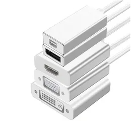 Computerkabelanschlüsse USB Typ C zu DVI HD VGA Displayport Mini DP Adapter Videokonverter für Telefon Laptop Notebook PC HDTV Drop Ote3K