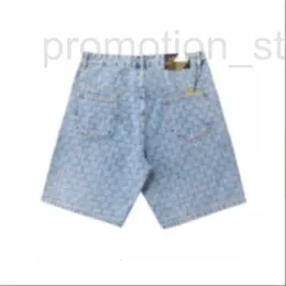 Shorts masculinos designer jeans para homens alta grama primavera / verão novo personalizado angustiado lavado denim shorts clássico impressão completa jacquard versão coreana na moda 51J9