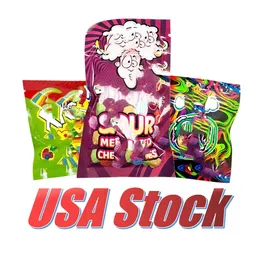 wholesale Edible D9 Gummy gummies candy Packaging chocolate Sharks Bag Smell Proof Warheads Mylar Bags dm prefilled muha meds